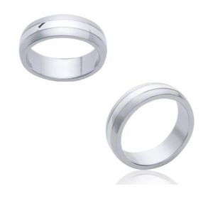 Bague Homme Femme Acier Inoxydable 5 Mm Zirconium Blanc – Design Minimaliste & Élégant – KnBoB Bijoux