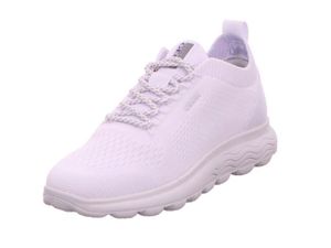 Basket femme compensée en cuir blanc nappaleau