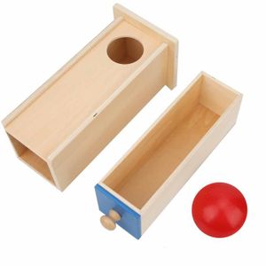 BOULIER Mxzzand Boîte à billes en bois pour bébé Boîte Imbucare pour bébé Jouets pour jouets casse-tete Tiroir rectangulaire boule ronde