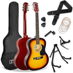 GUITARE Pack Guitare Acoustique 4-4 Taille Standard Pour D