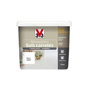 PEINTURE - VERNIS Peinture Blanc Satin Sols carrelés V33 750mL  Blan