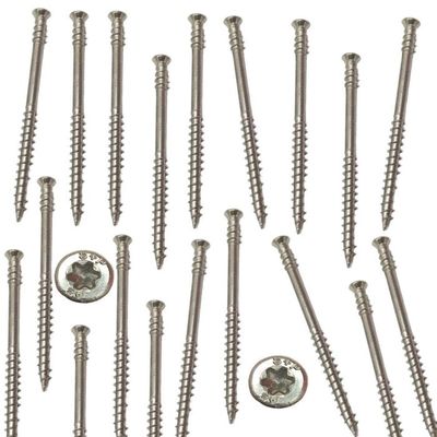 Vis à Bois Laiton M4 X 60 Mm – Tête Ronde Fendue, Auto-taraudantes, Lot De 20