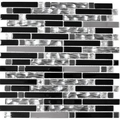 Mosaïque Éventail Céramique Pétrole Brillant - MOS13-FSW18 - Bricolage