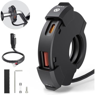 Acheter Adaptateur de chargeur de voiture QC3.0 double USB 12 V 24 V 3,1 A avec voltmètre, prise de charge rapide, prise de courant, affichage numérique LED pour voiture, bateau, moto marine