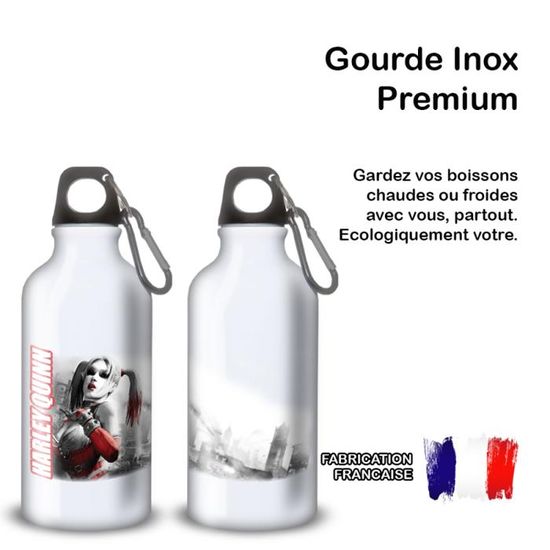 Personalisierbare Trinkflasche „Crazy Monkey Man“ – 400 Ml, Aluminium, Mit 2 Verschlüssen