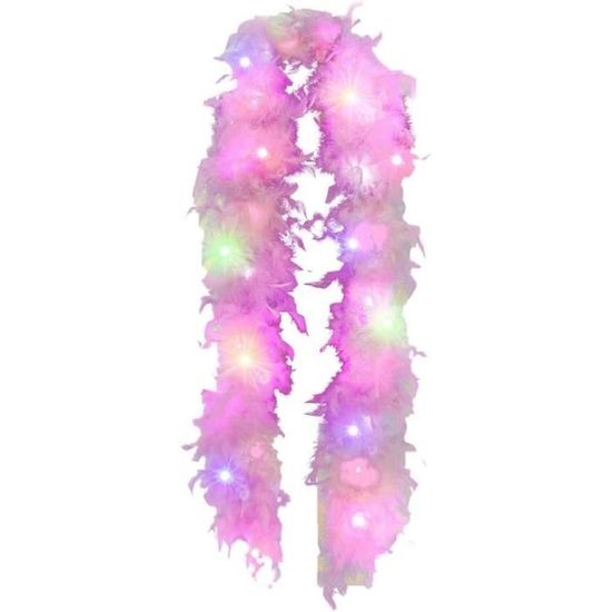 Guirlande De Plumes De Dinde - 2 Mètres - Boa Plume Décoratif Pour Costumes, Fêtes, Noël, Mariage Et Décoration Maison