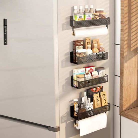 Lot De 6 étagères à épices Magnétiques Pour Réfrigérateur, 100