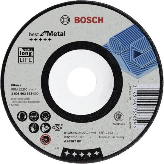Disque à ébarber à moyeu déporté Bosch Accessories 2608603532 115 mm 22.23 mm 1 pc(s) | ACCESSOIRE MACHINE OUTIL - CONSOMMABLE