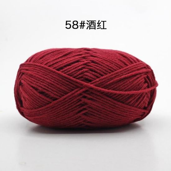 Fils de Laine à Tricoter - HAOPYOU - 50g - 4 Plis - Teints au Crochet