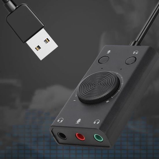 Tbest Carte son USB Carte Son Externe USB 7.1, DAC USB et Carte Son