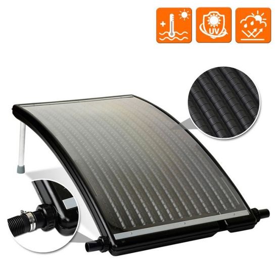 Jiubiaz Chauffage Solaire De Piscine Avec Tuyau - Panneau Solaire Efficace 113x69x16 Cm Pour Eau Chaude - 15L - Débit 10000L/h