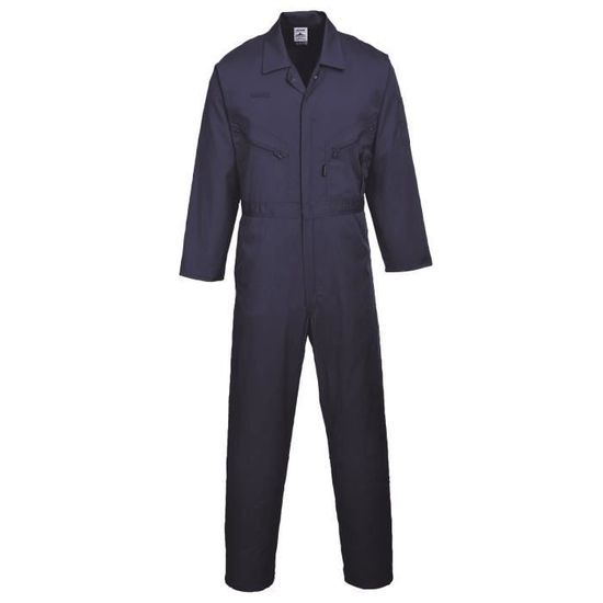 Combinaison De Travail Portwest Liverpool - Poly-coton Avec Zip - Taille S - Marine