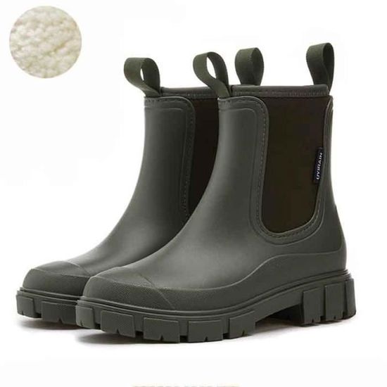 Jesindr Bottes De Pluie Femme, Confortable Antidérapant Imperméable Caoutchouc