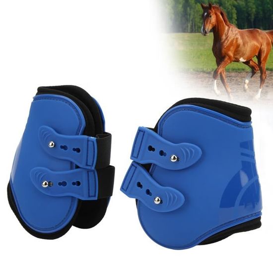BigKing Guêtres De Cheval 2 Pièces - Protège-Jambes PU Néoprène Réglables Pour Tendon