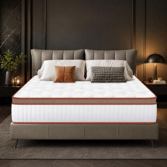 Materasso PerfectSleep 140x200 Cm - Ibrido Memory Foam E Molle Insacchettate (oltre 480 Molle), 7 Zone, H3, Ipoallergenico
