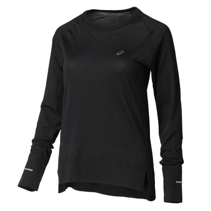 ASICS T-shirt de running Seamless - Femme - Noir