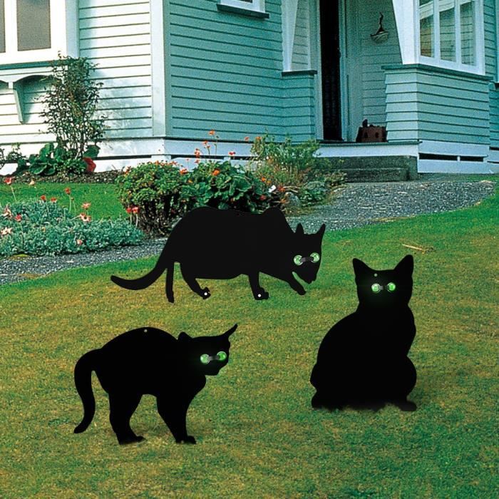 3 x effaroucheurs mentaux Les chats arrêtent la lutte antiparasitaire Éliminer les ravageurs Garden Scarer -JIL