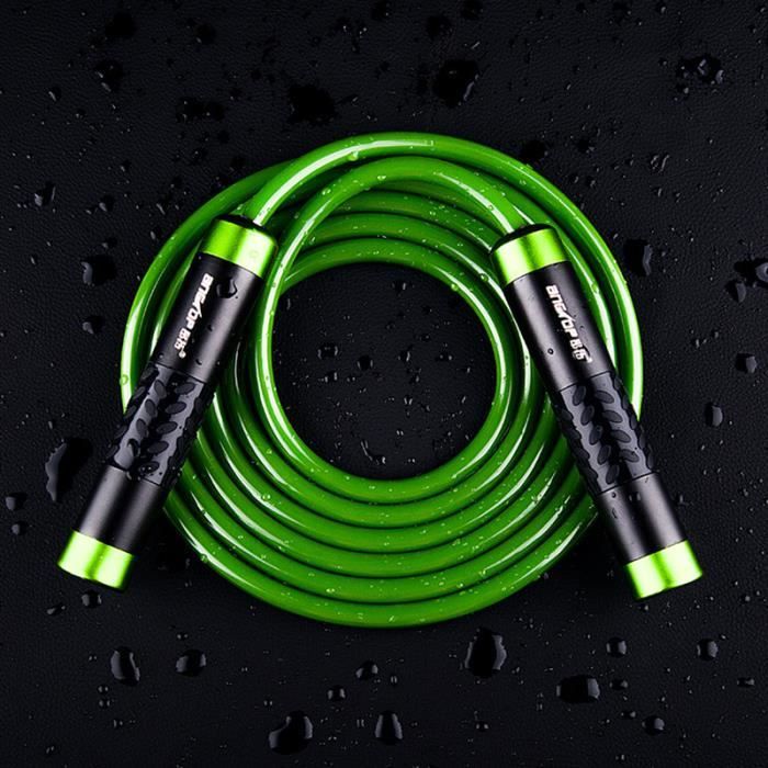 Fitness portant professionnel en alliage d'aluminium corde à sauter adulte étudiant fournitures de formation corde en caoutchouc PVC