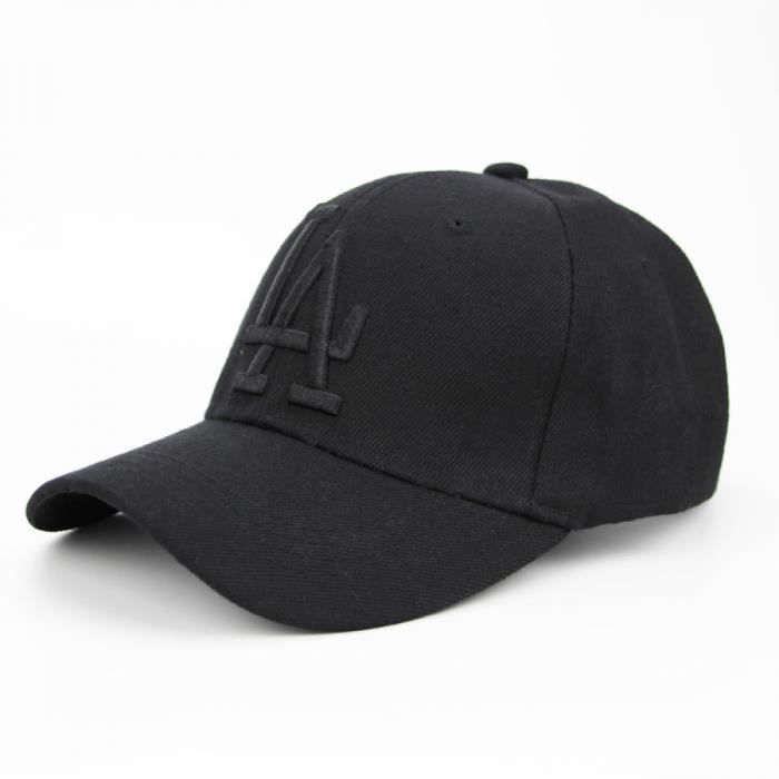 Casquettes de Baseballlettre Baseball LA Dodgers Broderie Hip Hop Hommes Réglable Gorras Unisexe-noir.noir