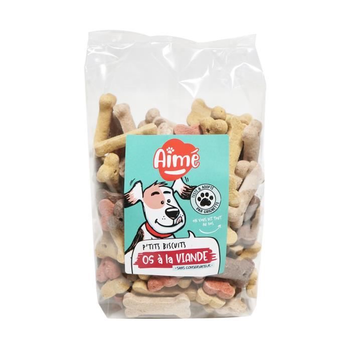 AIME Biscuits Os à la viande - Pour chien - 500g