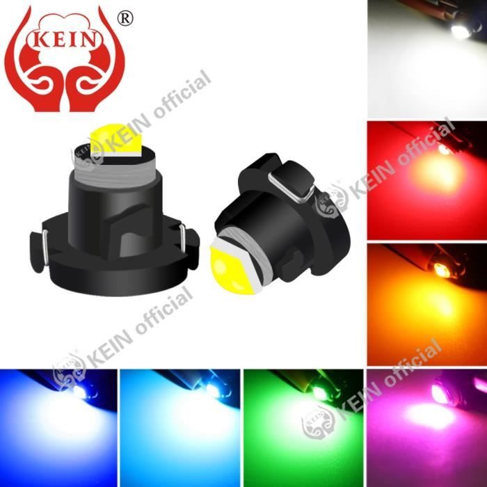 green T4.7 -KEIN – ampoule de tableau de bord T3 T4.2 T4.7, 10 pièces, Led, compteur de lumière de voiture, lampe de tableau de bord