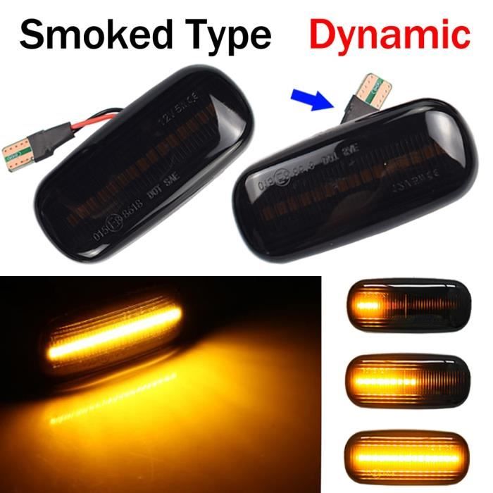 Dynamic Smoked Type -Clignotant dynamique pour Audi A3 S3 8P A4 S4 RS4 B6 B7 A6 S6 RS6 C6 05 08, clignotant latéral, feu indicateur