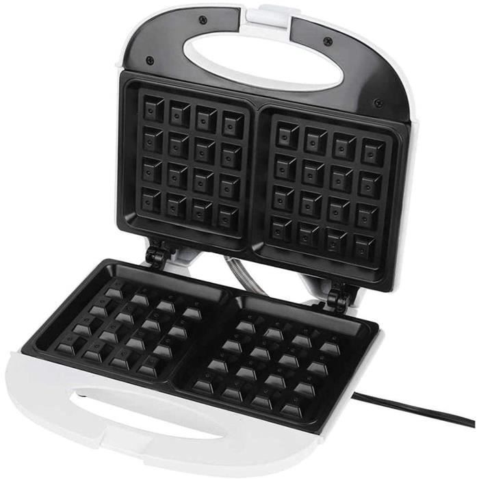 GAUFRIER Mini Machine Sandwich Gaufres Crecircpes PortableGaufrierGaufrier Sandwich Maker Multifonctionnel Gacircteau Petit Deac1486