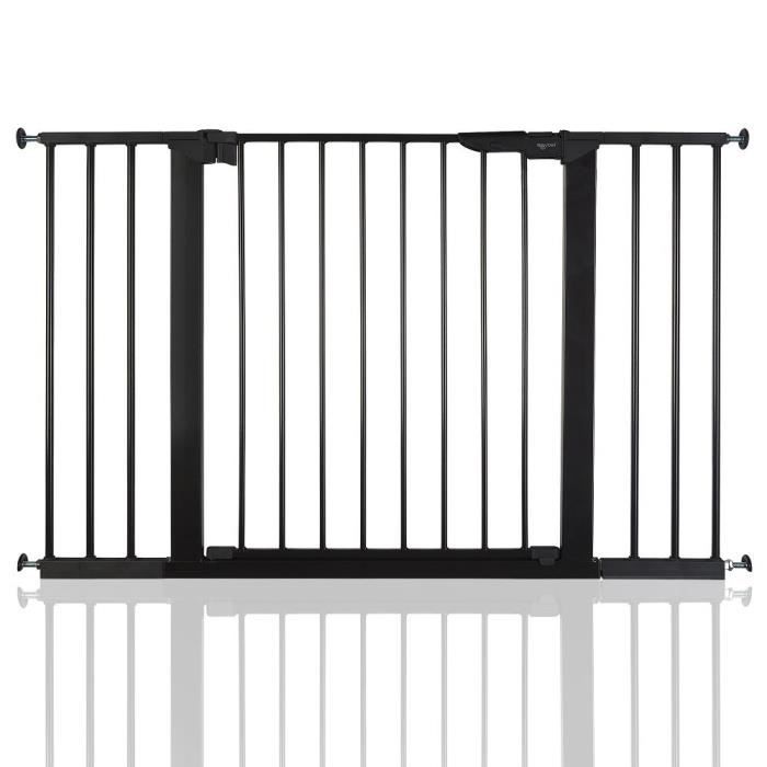 BabyDan Premier Vraie Pression Barrière de Sécurité, Noir, 112cm - 119,3cm