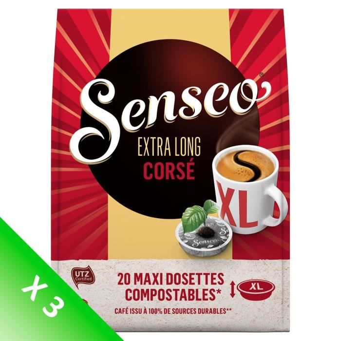 Lot de 3 - Senseo Café corsé XL x20 - 250g