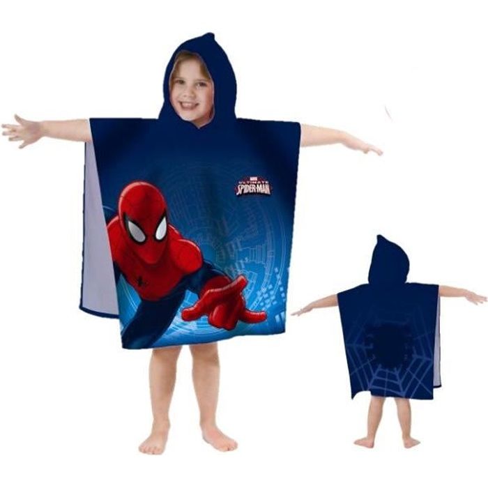 SPIDERMAN Cape de bain Coton 60x120cm