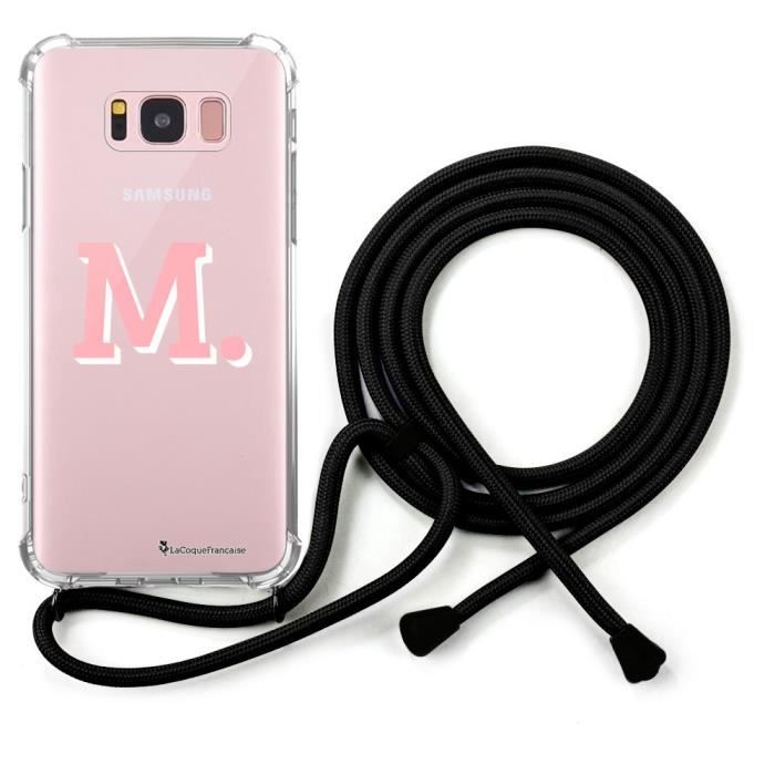 Coque cordon pour Samsung Galaxy S8 Dessin Initiale M La Coque Francaise