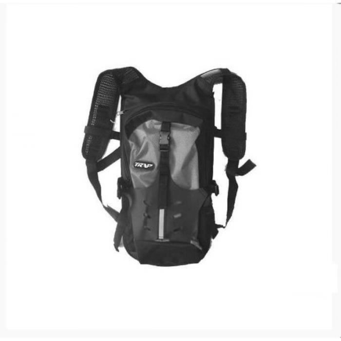 Sac à dos d'hydratation TRAP noir gris moto enduro cross randonnée poche d'eau