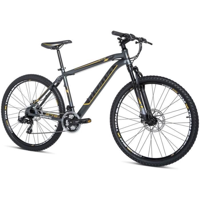 MOMA BIKES - Vélo VTT - GTT 27- - Aluminium - SHIMANO - 24 Vitesses - Freins à disques - Suspension avant (Taille M/L)