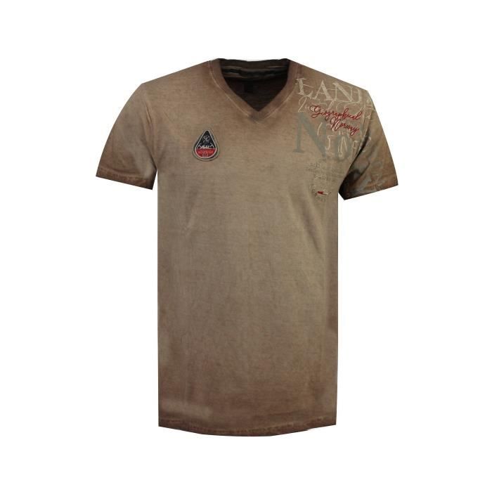 Tshirt Homme Geographical Norway Jadventure Beige