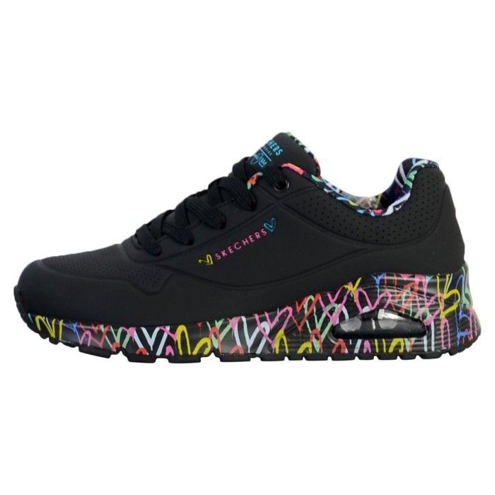 Baskets Skechers Uno Loving Love noir femme