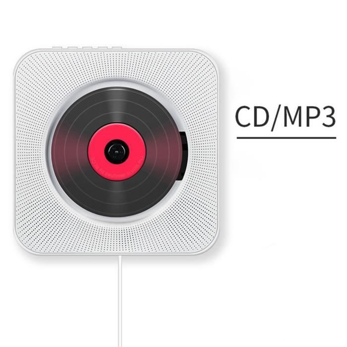 Lecteur CD mural sans fil Boombox audio domestique portable avec télécommande Radio FM MP3 USB