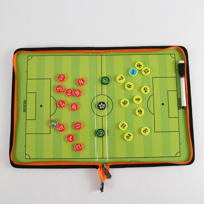 Tableau Magnétique De Football Réutilisable – Pour Entraîneurs Et Joueurs – 35x22 Cm