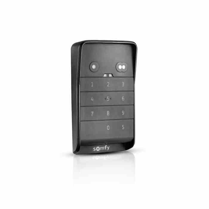 Clavier à code - SOMFY - 2 io - Finition métal - Rétro-éclairé - Utilisation intérieure