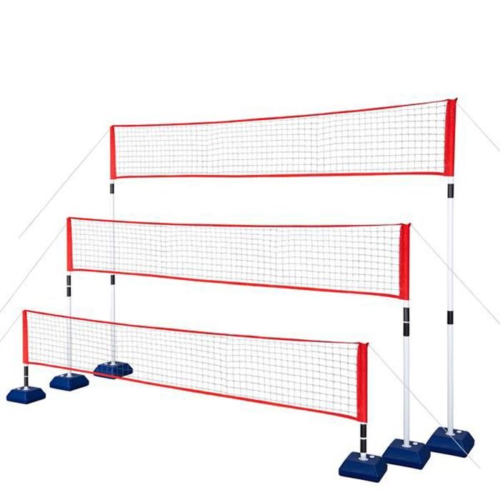 Filet De Badminton 5m Noir - Portable, Hauteur 155cm - Pour Volley/tennis