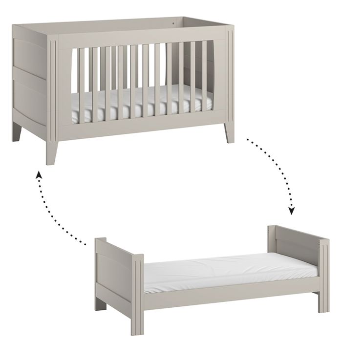 Lit évolutif Vox - Milenne - 144 x 75 x 80cm - Beige Lit évolutif Vox - Milenne - 144 x 75 x 80cm - Beige