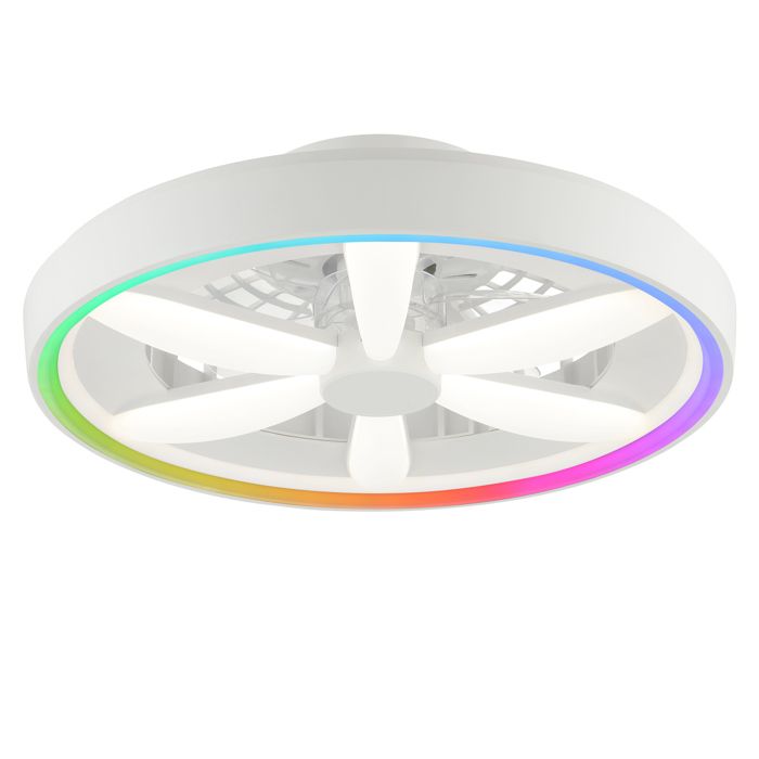 GAIANO Plafonnier avec ventilateur blanc LED intégrée 48W - Brilliant