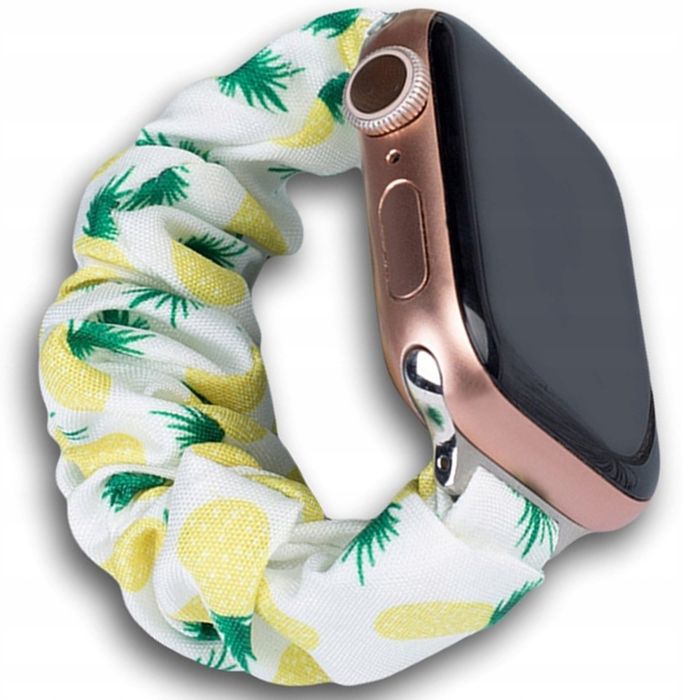 Bracelet En Tissu Hurtel Pour Apple Watch 7 6 5 4 3 2 Se Pineapple Rubble