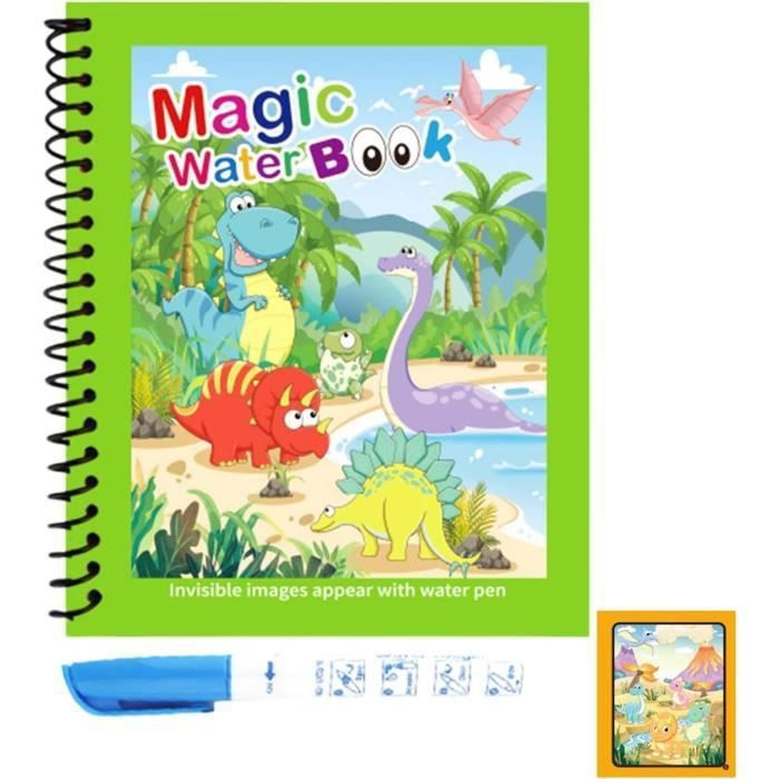 DKDDSSS Livre Peinture Aquarelle 80 Pages Avec Pinceau Réservoir - Cahier Coloriage Enfant Gribouillage Aquarelle Portable