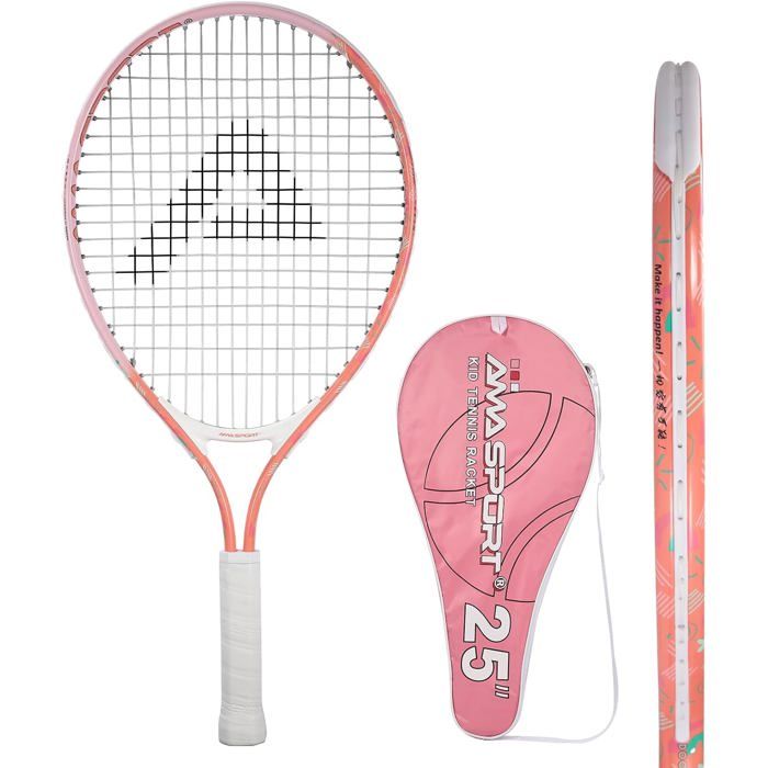 Raquette De Tennis Enfant AMA SPORT - Kit Débutant - Sac Inclus - Rose Graffiti