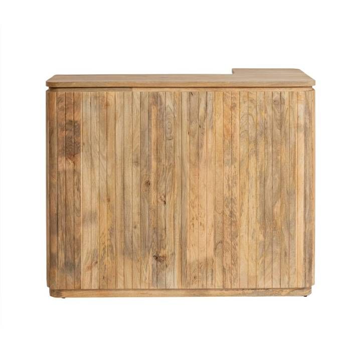 Meuble bar en angle bois de manguier Lou