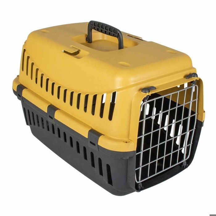 Meilleurs prix pour Cage de transport pour chien et chat Duvoplus Gipsy Eco - Jaune - 58x38x38 cm