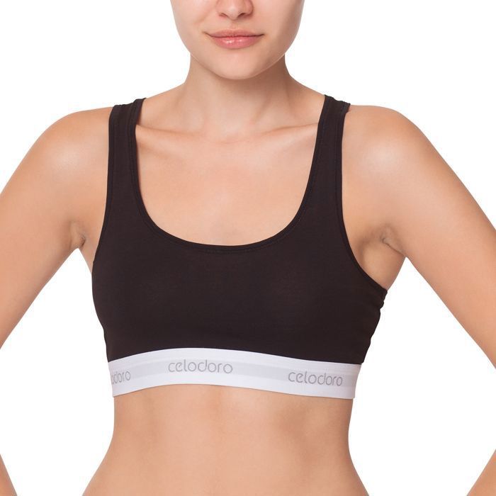 Celodoro Damen Bustier mit Webgummi-Bund (1 Stück) Sport Bra Top