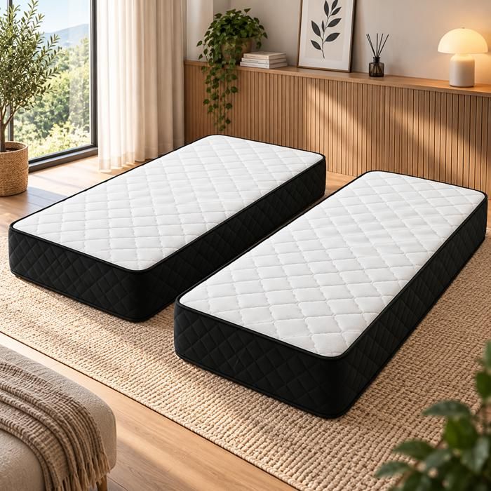 Matelas - Lot de 2 - Latex 80x200 cm - 20 5 cm - 7 Zones de Confort - Ferme Matelas - Lot de 2 - Latex 80x200 cm - 20 5 cm - 7 Zones de Confort - Ferme