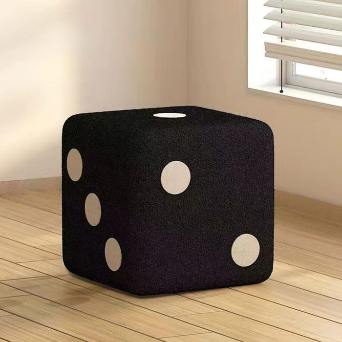 Tabouret à chaussures/repose-pieds en forme de dé pour entrée 30 x 30 x 25 cm tabouret à chaussures doux et confortable(Noir)