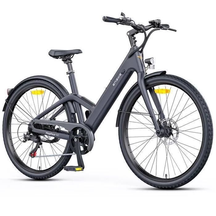 ENGWE N1 Air ST - Vélo électrique urbain 28 autonomie 100km batterie 36V10Ah moteur 250W cadre fibre carbone Gris